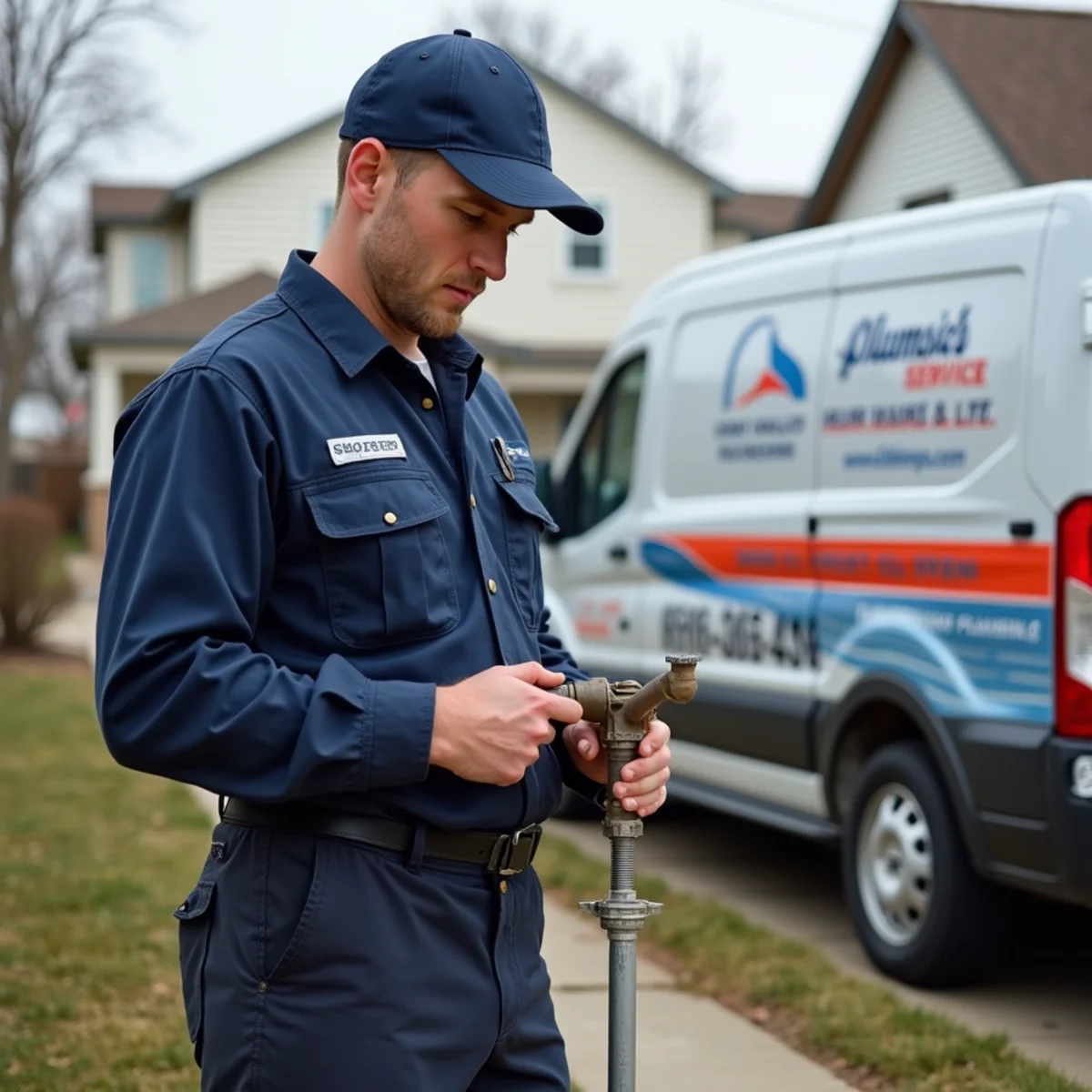 Plumber repiping a 1950s garden-lot home with galvanized supply lines in Garden City, MI