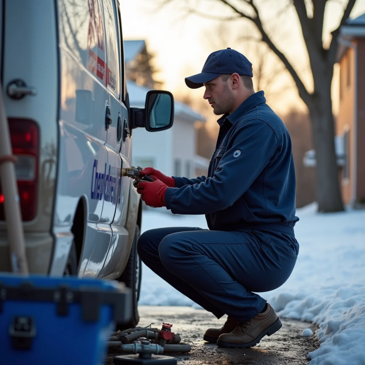 Commercial plumber servicing an industrial site in Wixom, MI