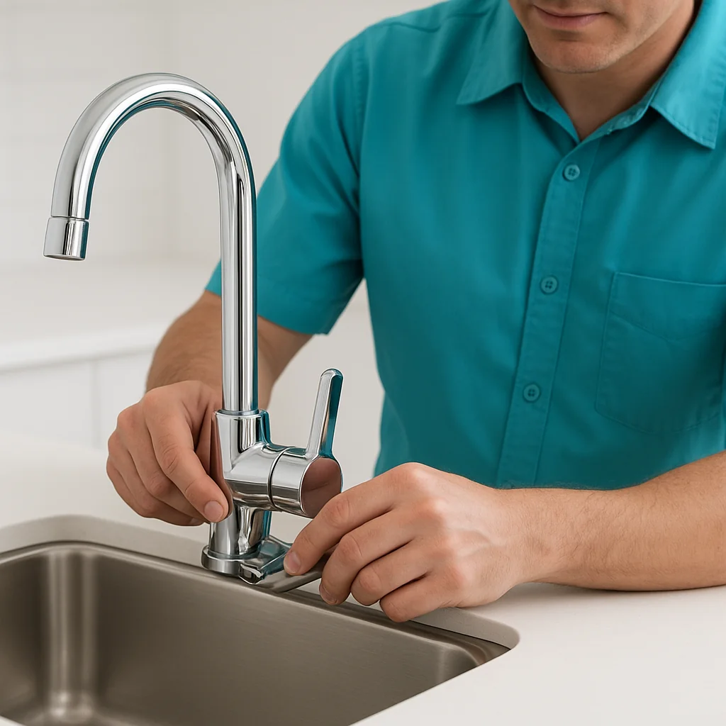 Faucet and sink installation